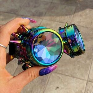 Holographic Spiked Goggles